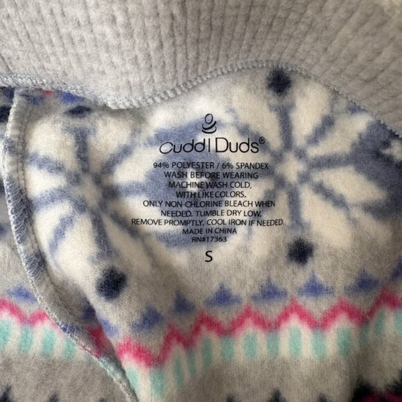 Women's Small Cuddl Duds Honeycomb Fleece Pajama Top & Pajama Pant Set NWT - Picture 5 of 10